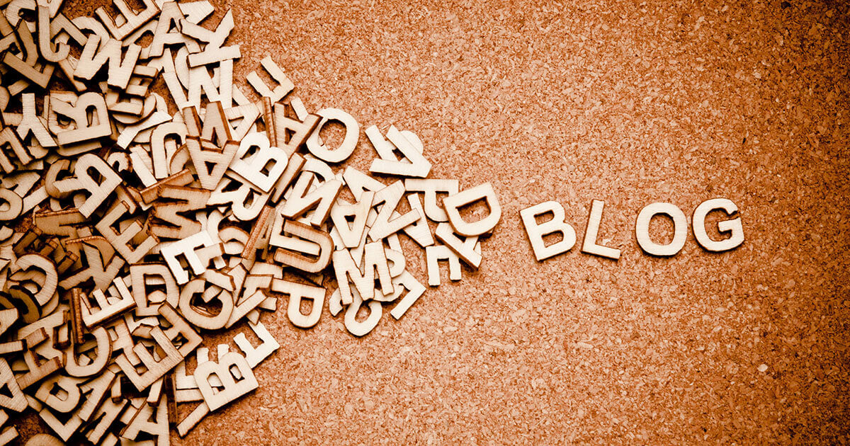 Letters spelling the word blog